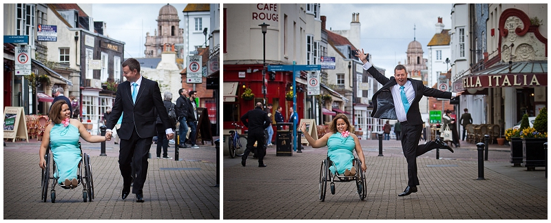 2012-06-03_006 wedding couple, wheelchair and jump